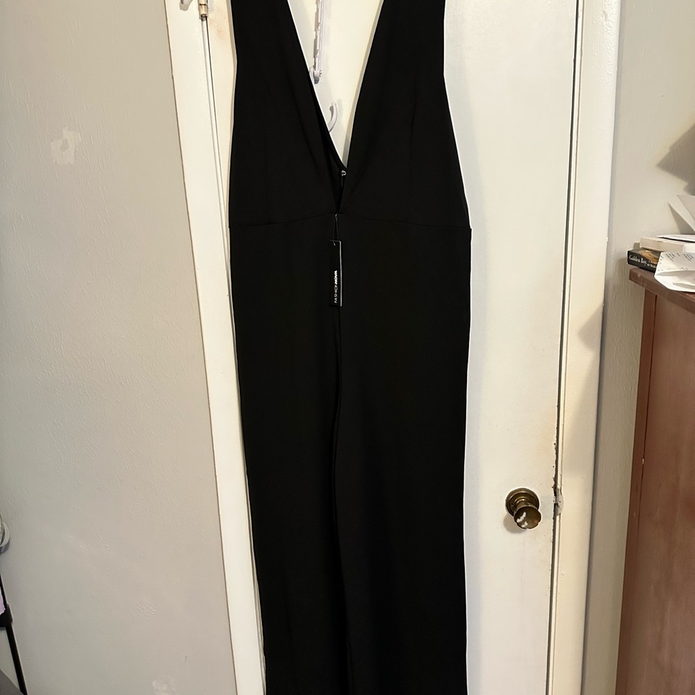 Fashion Nova Sleek Black Jumpsuit